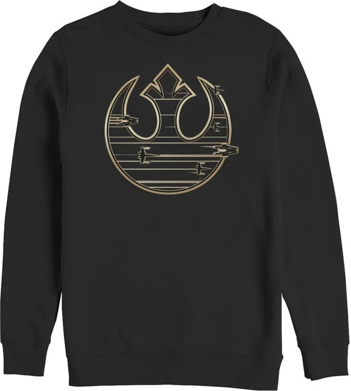 Men's Star Wars The Last Jedi Rebel Logo Streak Sweatshirt - Black - Large