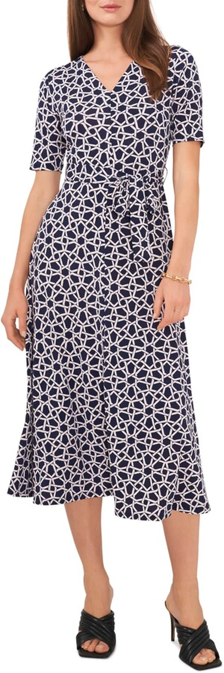 Geo Knit Midi Dress