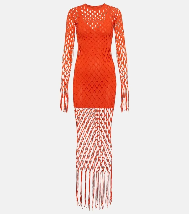 Fishnet midi dress
