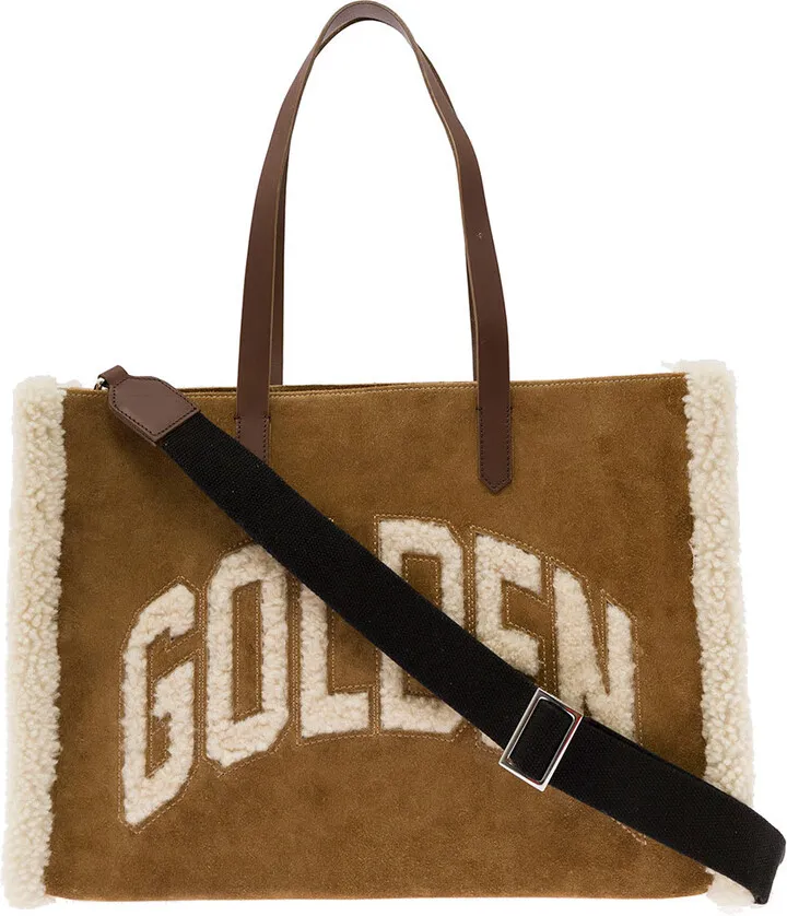 Golden Goose Woman's Suede California Shopper Bag With Embossed Logo