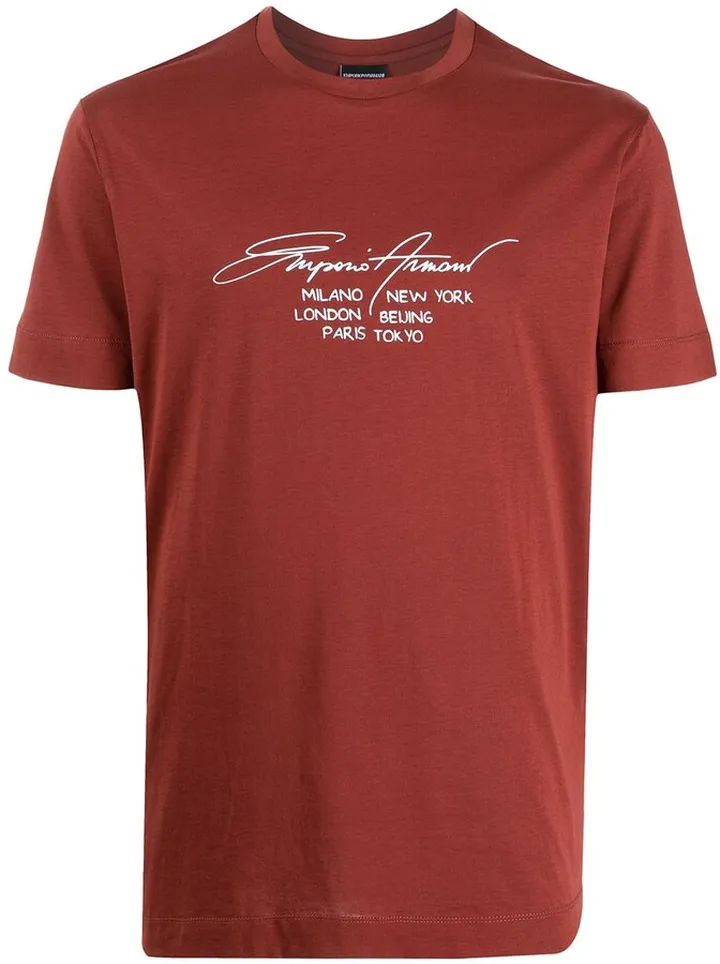 signature-print T-shirt