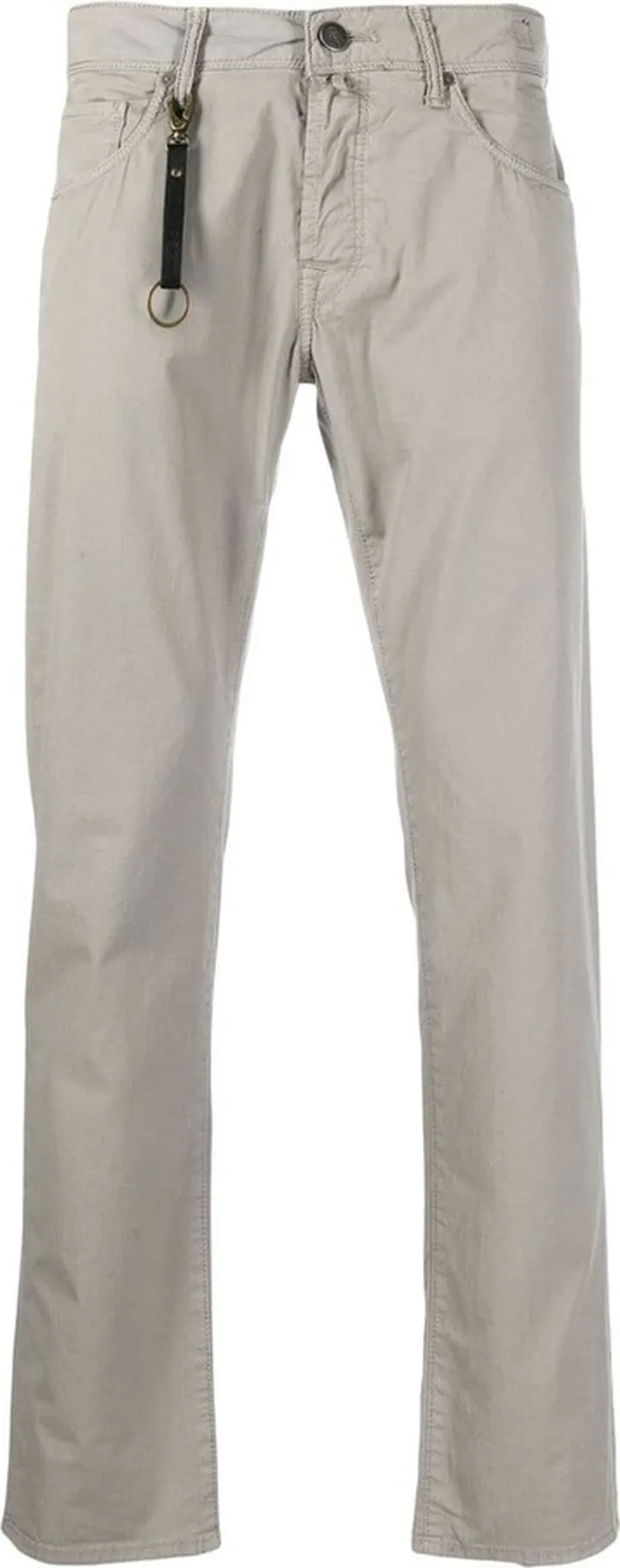 Cotton Slim-Cut Trousers