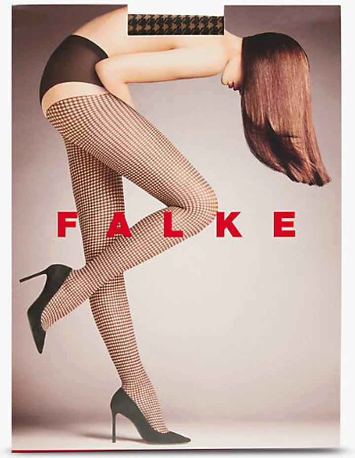 Womens Powder 4169 Houndstooth Graphic-print Stretch-woven Tights