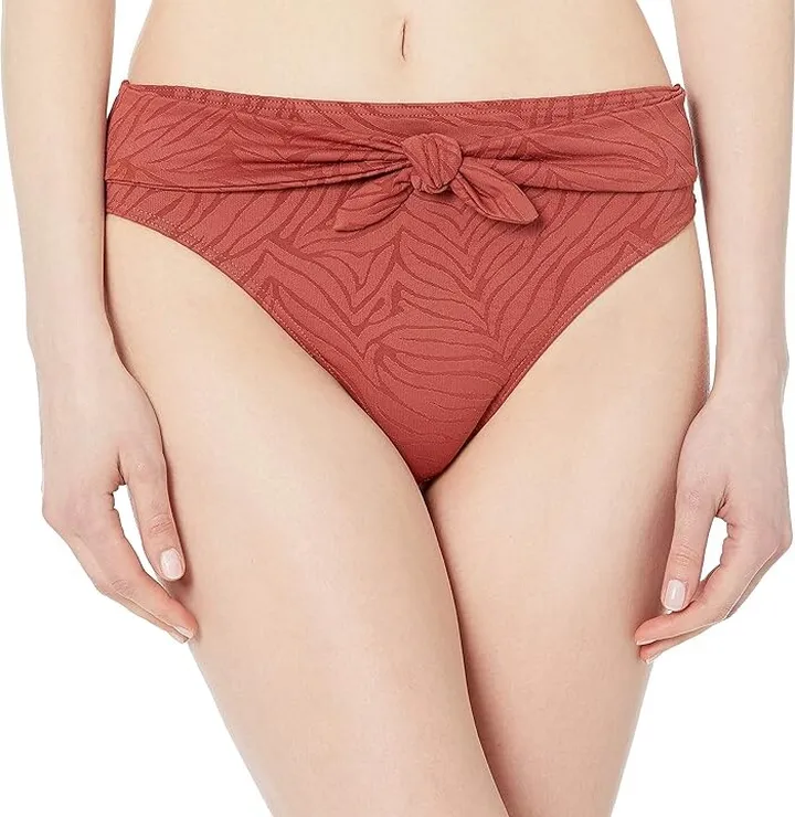 Roxy Women's Standard Wild Babe Mid Waisted Bikini Bottom (Marsala) Women's Swimwear