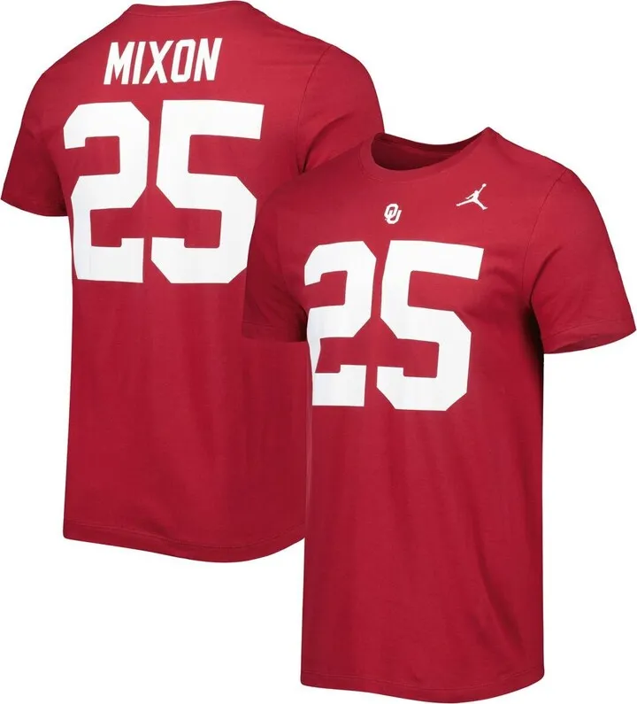 Men's Jordan Brand Joe Mixon Crimson Oklahoma Sooners Alumni Name and Number Team T-shirt
