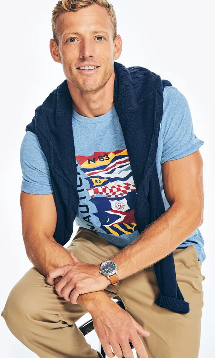 Big & Tall Sustainably Crafted Flag Graphic T-Shirt
