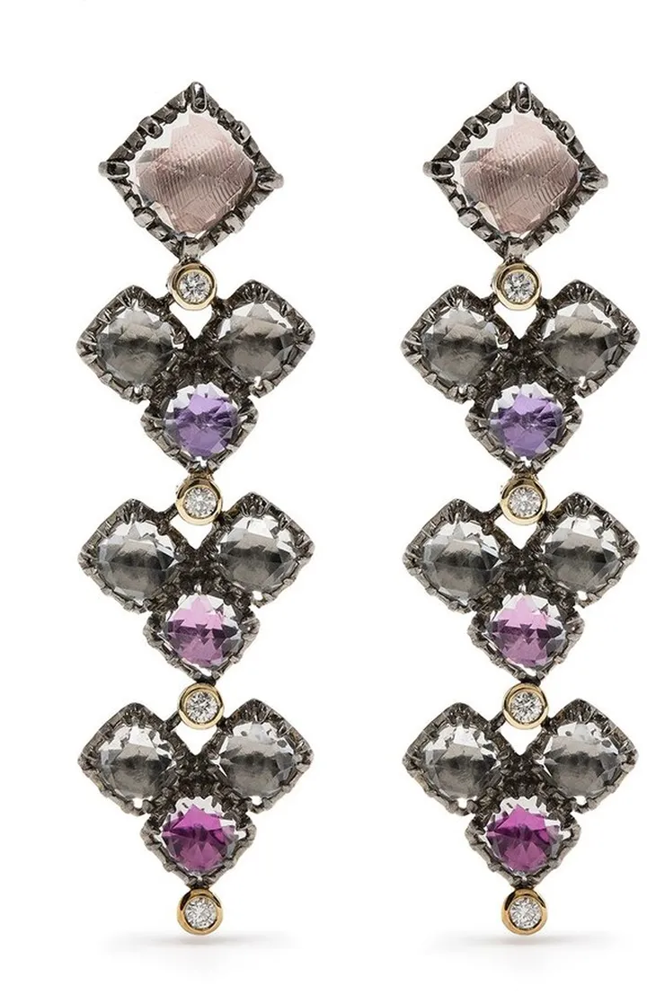 Sadie quartz drop earrings