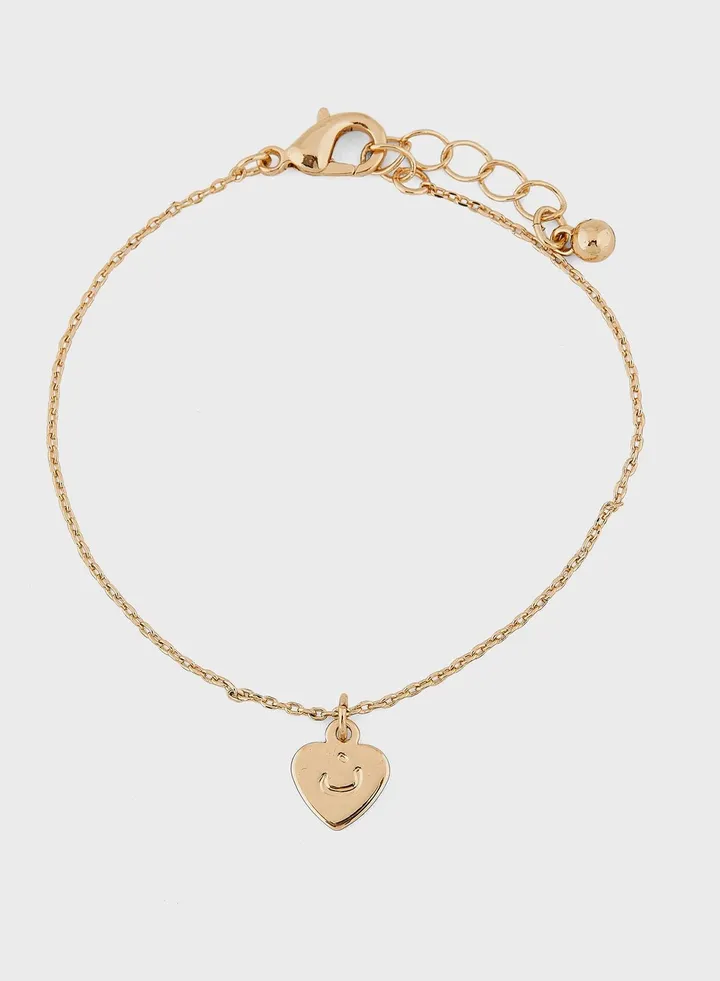 Arabic Initial "N" Charm Bracelet