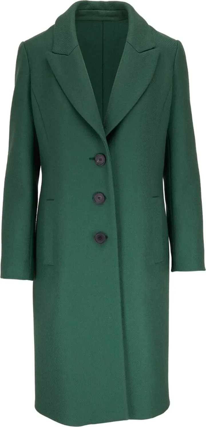 Single-Breasted Wool Coat
