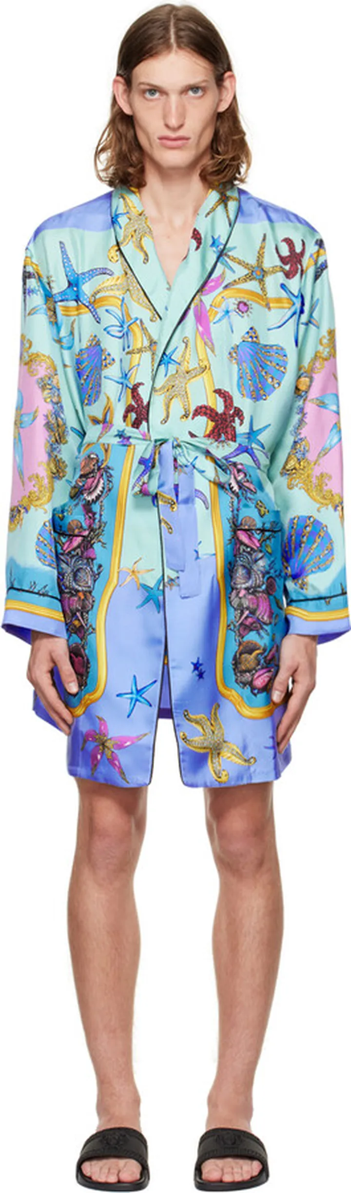 Versace Underwear Blue Trésor De La Mer Robe
