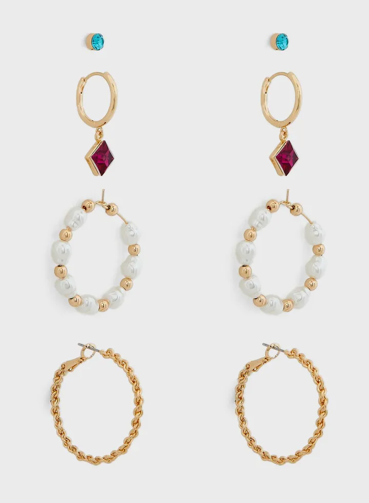 4 Pack Earring Set