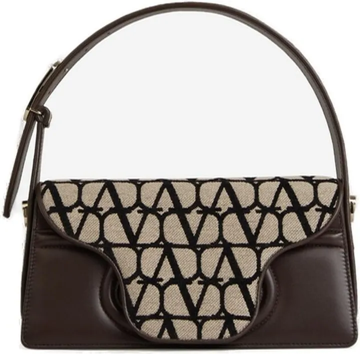 Valentino Le Grand Deuxième Logo Plaque Shoulder Bag