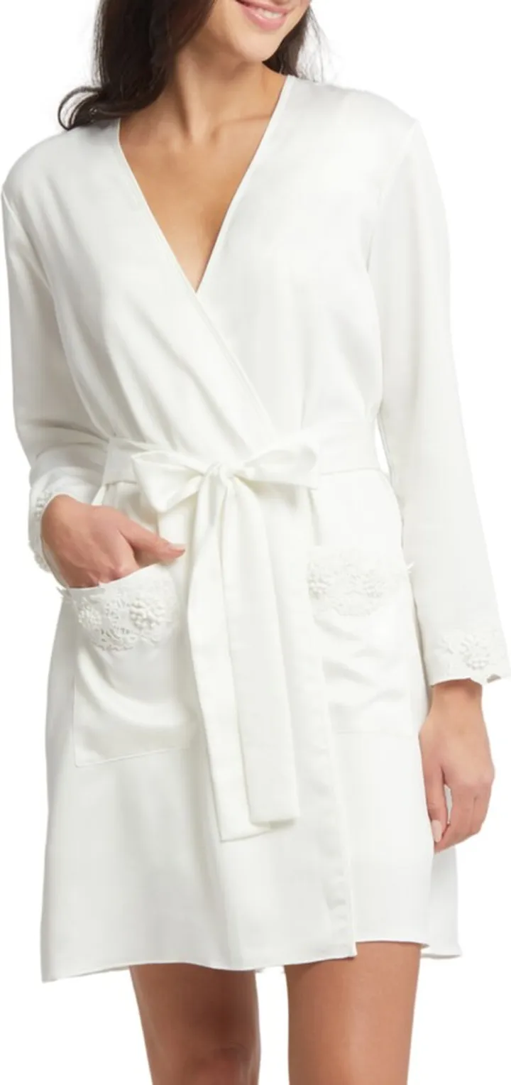 Diana Lace Detail Satin Charmeuse Cover-Up