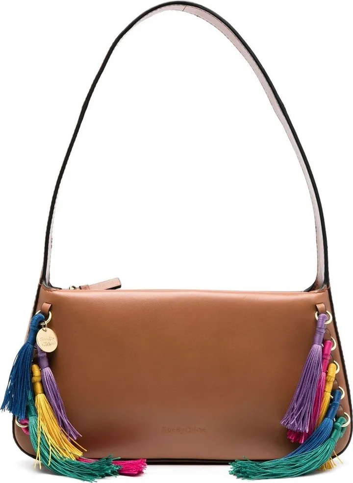 Tassel-Detail Leather Tote Bag