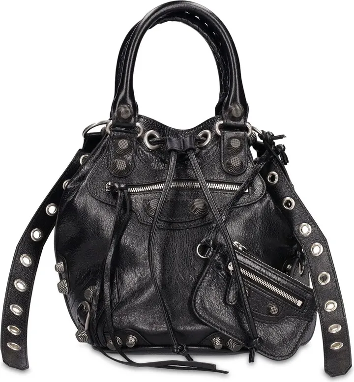 S Le Cagole Leather Bucket Bag