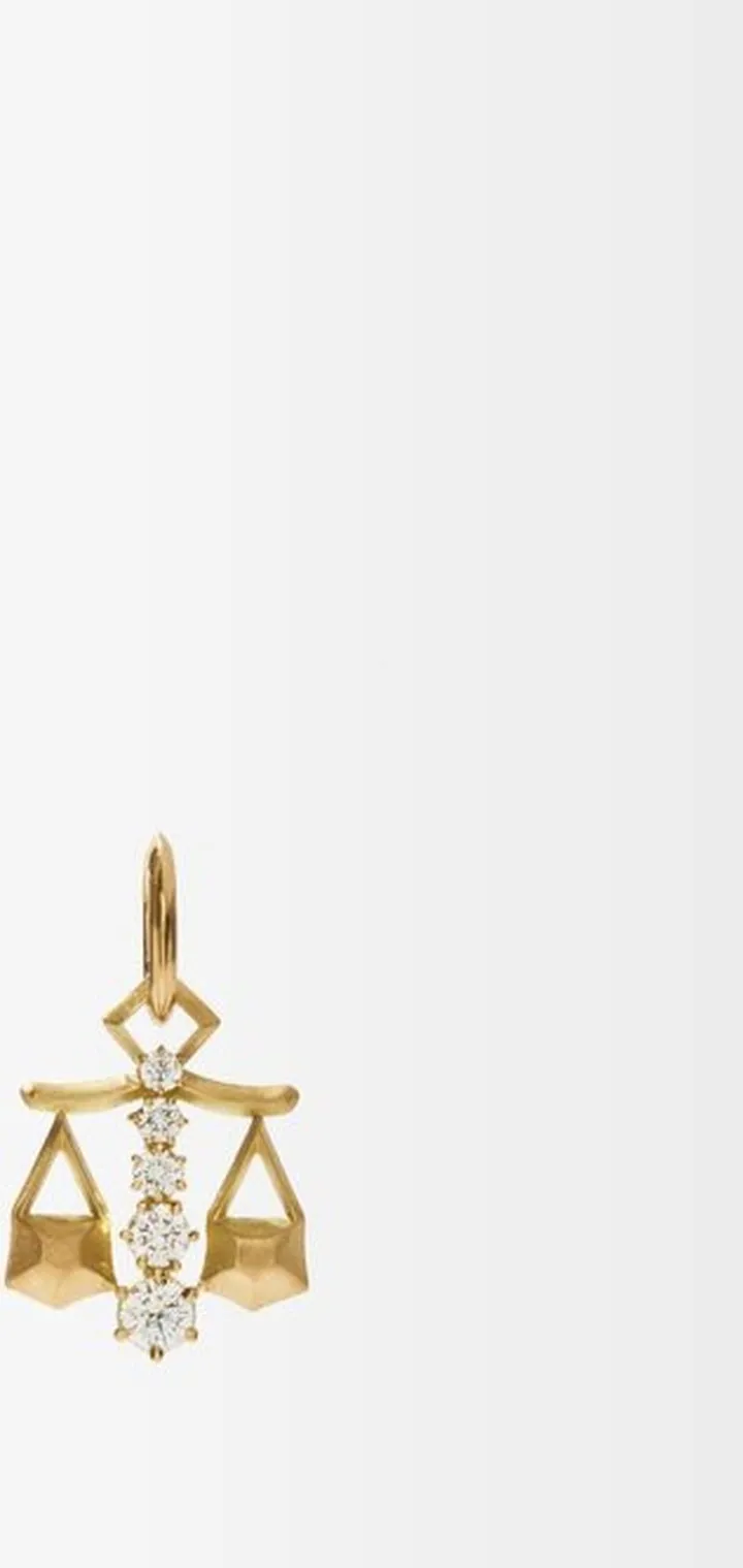 Libra Diamond & 18kt Gold Zodiac Charm