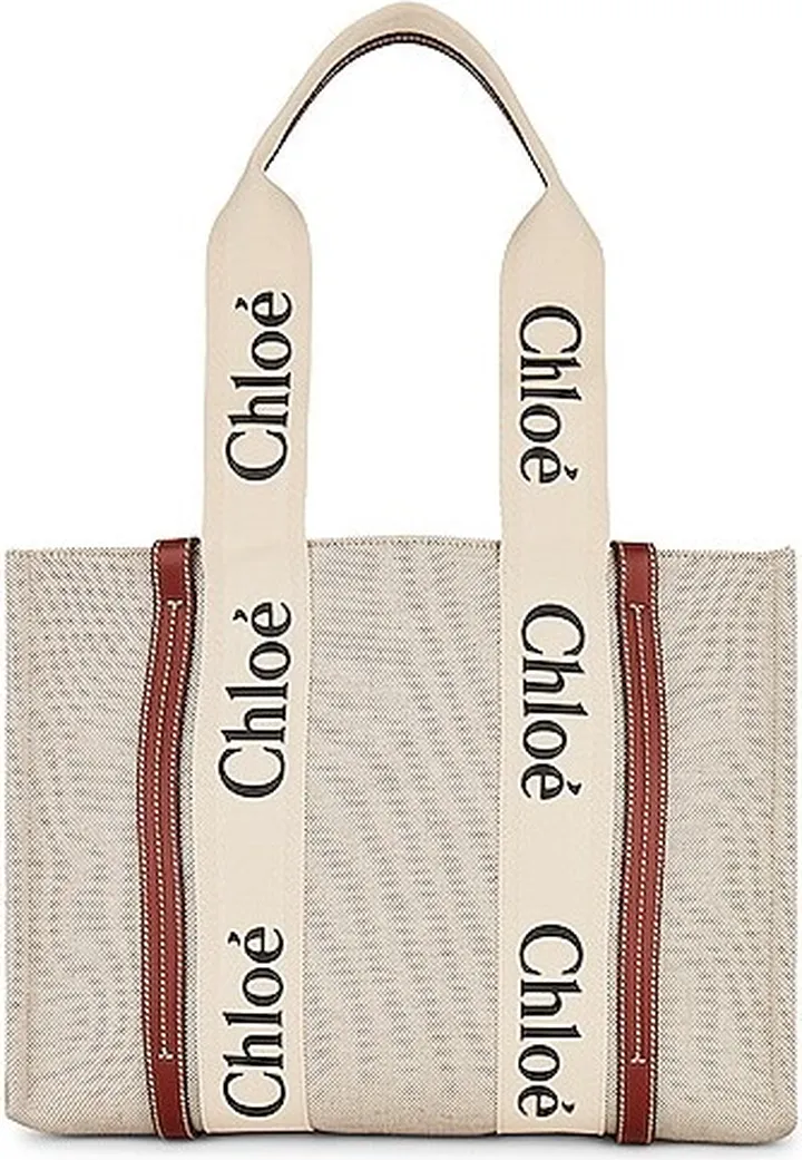 Chloe Medium Woody Tote Bag in Neutral
