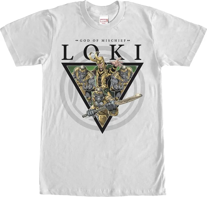 Men's Marvel Loki God of Mischief Minions T-Shirt - White - 2X Large