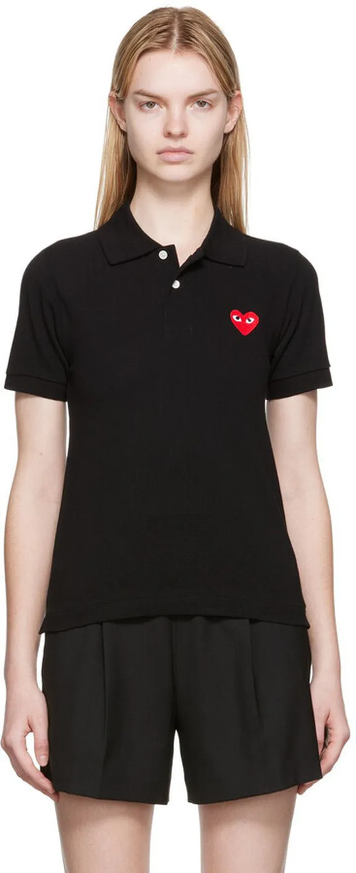 Comme des Garçons Play Black Heart Patch Polo