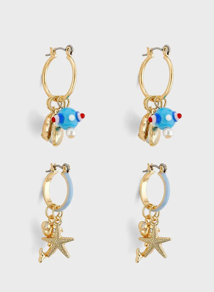 2 Pair Earring Set