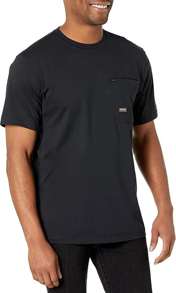 Ariat Rebar Workman Born For This T-Shirt (Black) Men's Clothing