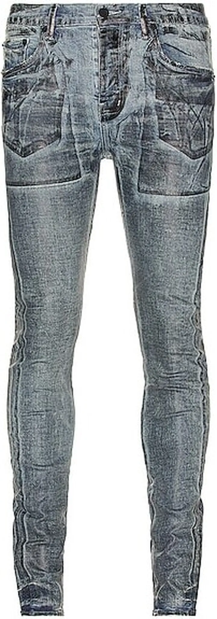 Purple Brand Indigo x Ray With Black Foil Jean in Blue