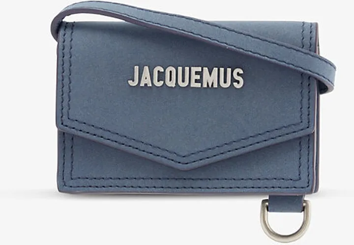 Dark Navy Dark Navy Le Porte Logo-embossed Leather Cross-body bag