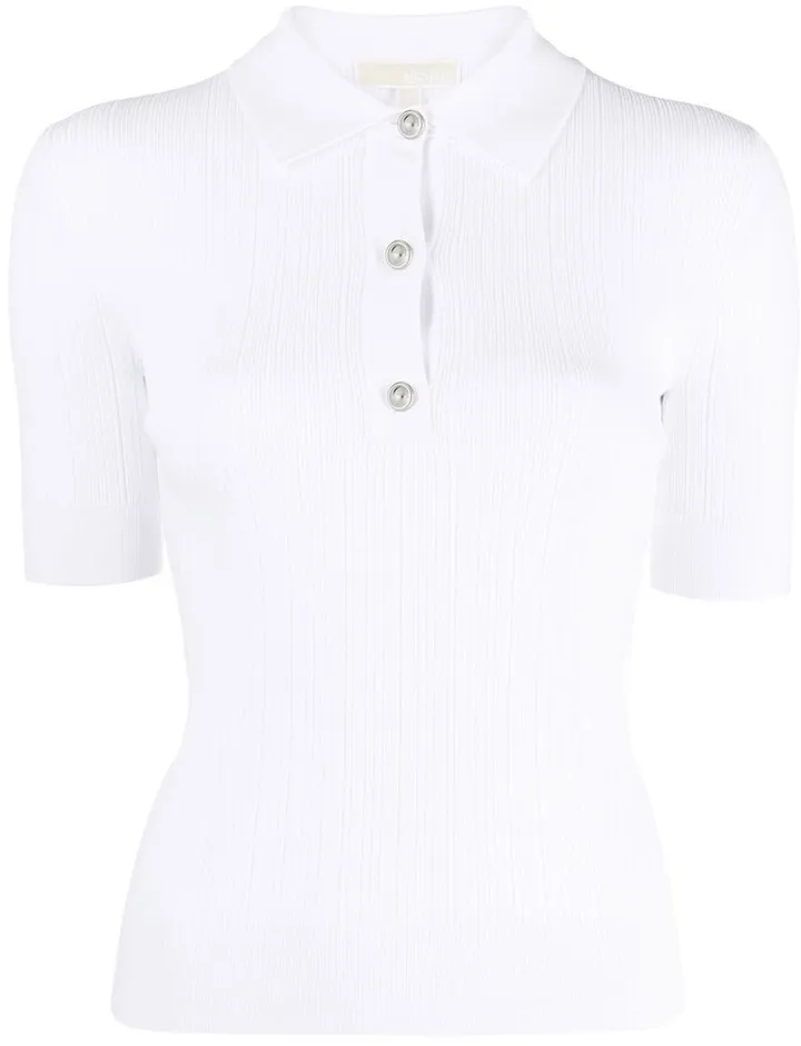 Fine-Ribbed Polo Shirt