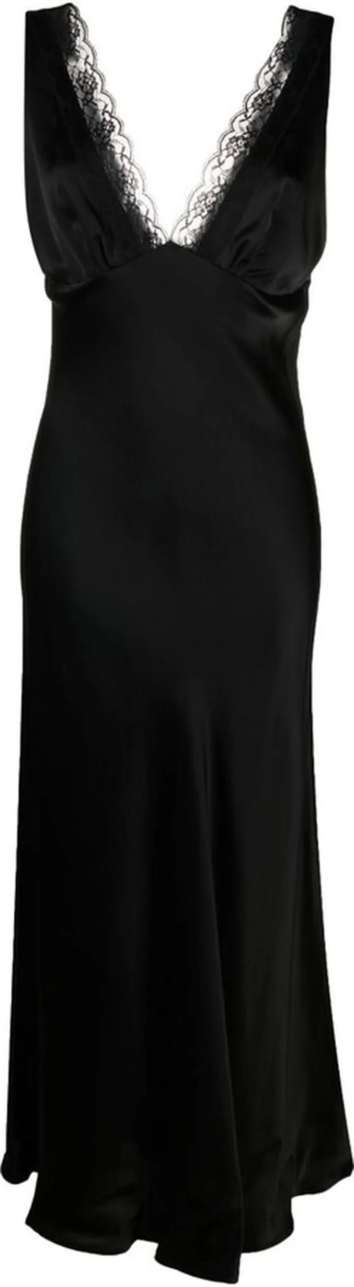 Black Silk Lace Night Dress