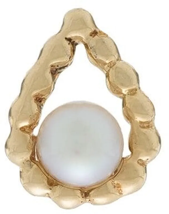 9K yellow gold pearl earring
