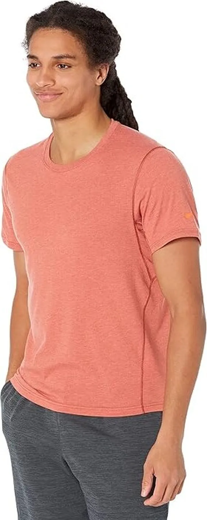 Brooks Distance Short Sleeve (Heather Copper) Men's Short Sleeve Pullover