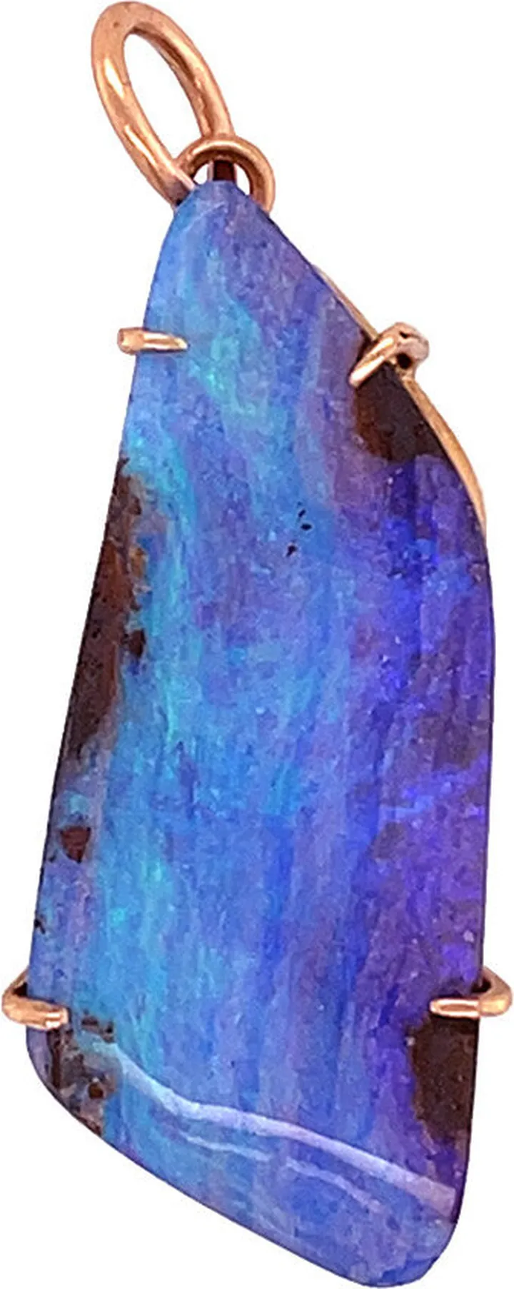 One-Of-A-Kind Boulder Opal Rose Gold Charm