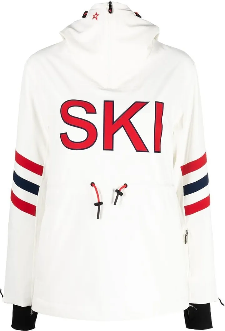 Ski drawstring-waist hooded jacket