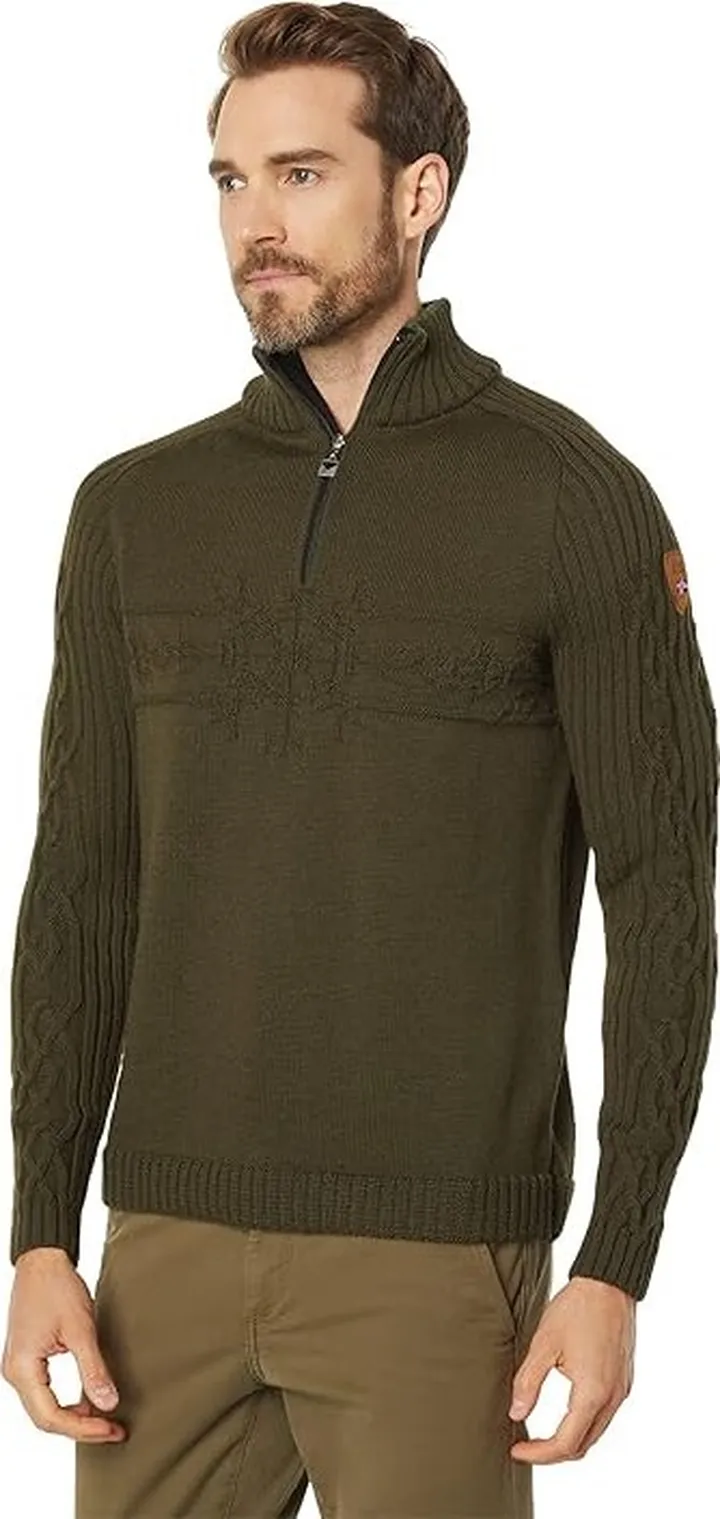 Dale of Norway Vegvisir Sweater (Army Green) Men's Clothing