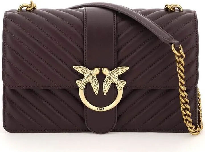 Pinko Love Classic Icon Quilted Chain Linked Crossbody Bag
