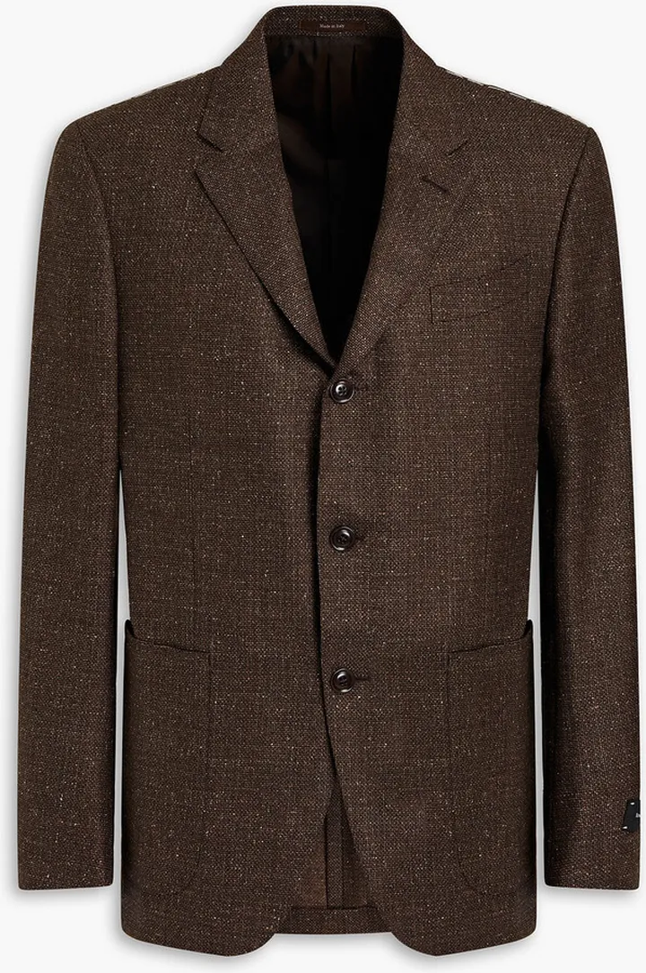Donegal wool and silk-blend blazer