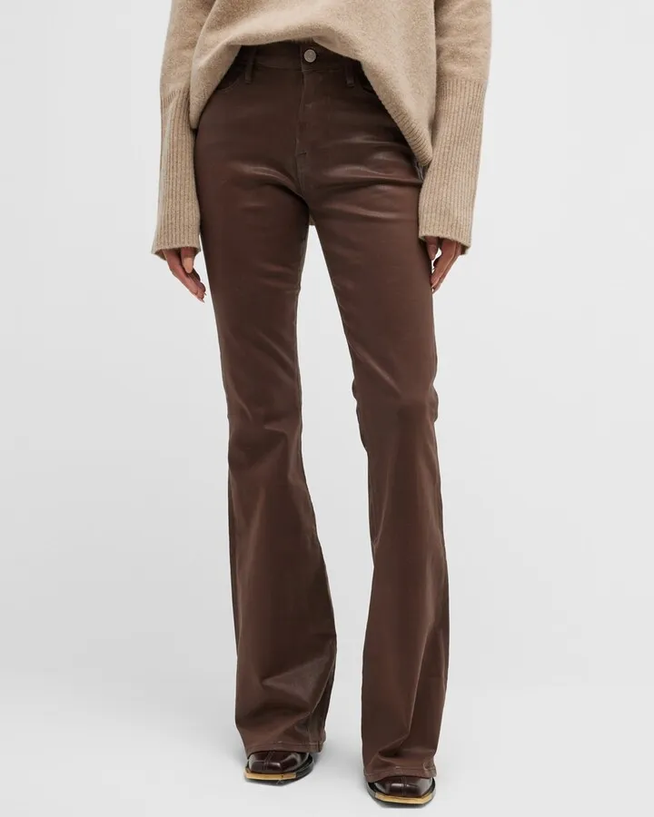 Le High Flare Coated Jeans