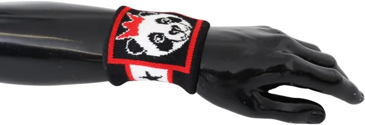 Dolce & Gabbana Wool Knit Panda Men Wristband Men's Wrap