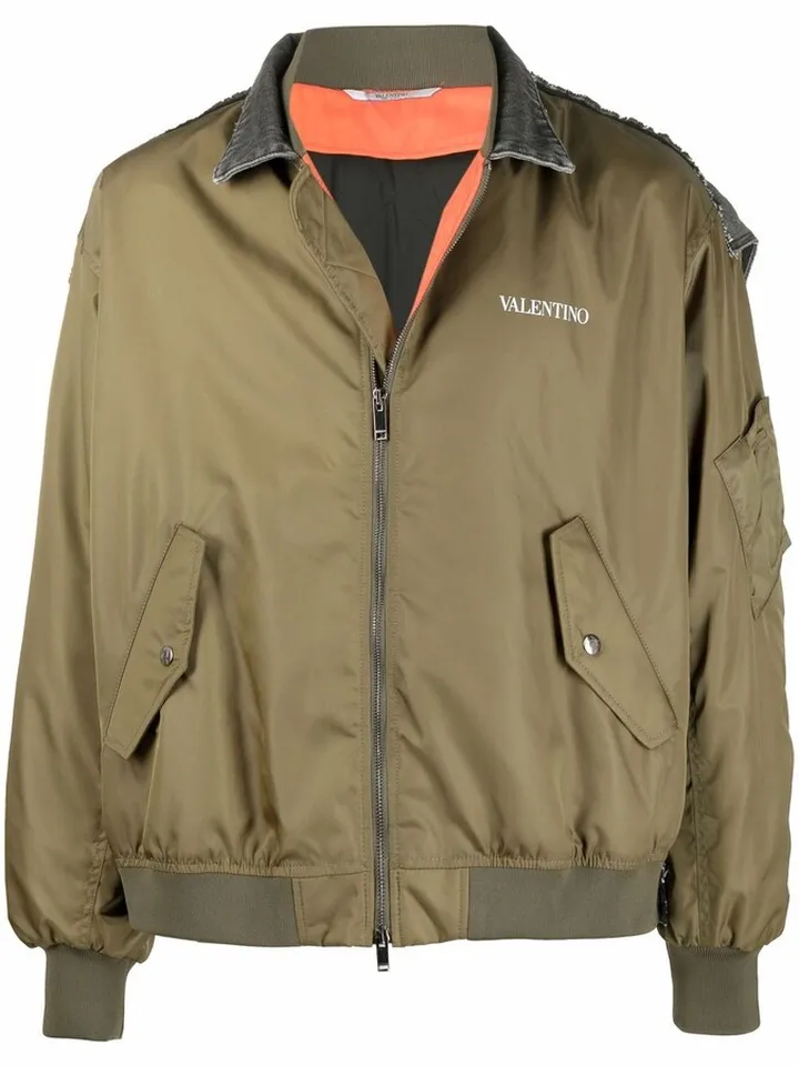 Logo-Print Bomber Jacket
