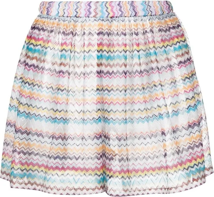 All-Over Zigzag-Print Shorts