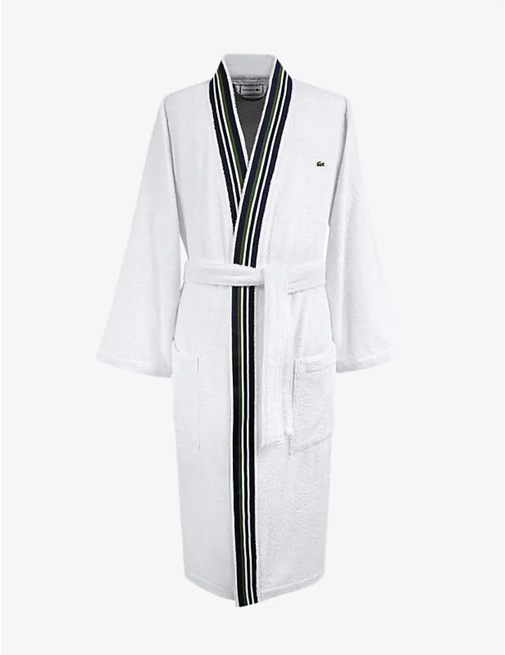 acoste Blanc Club Self-tie Organic Cotton Dressing Gown