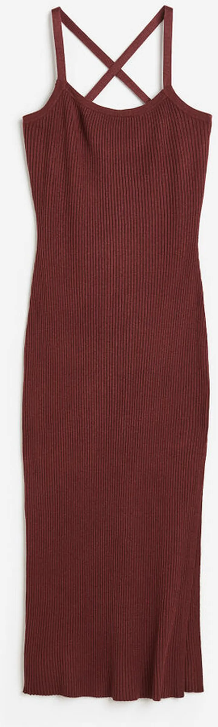Open-backed Rib-knit Dress