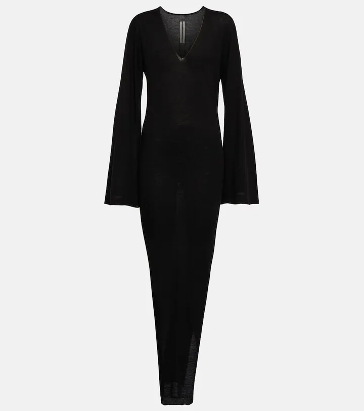 Virgin wool maxi dress