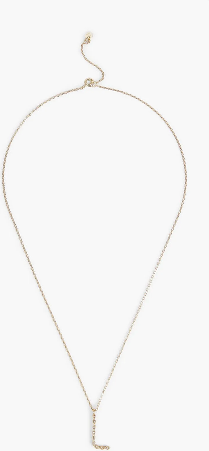 Gold-tone crystal necklace