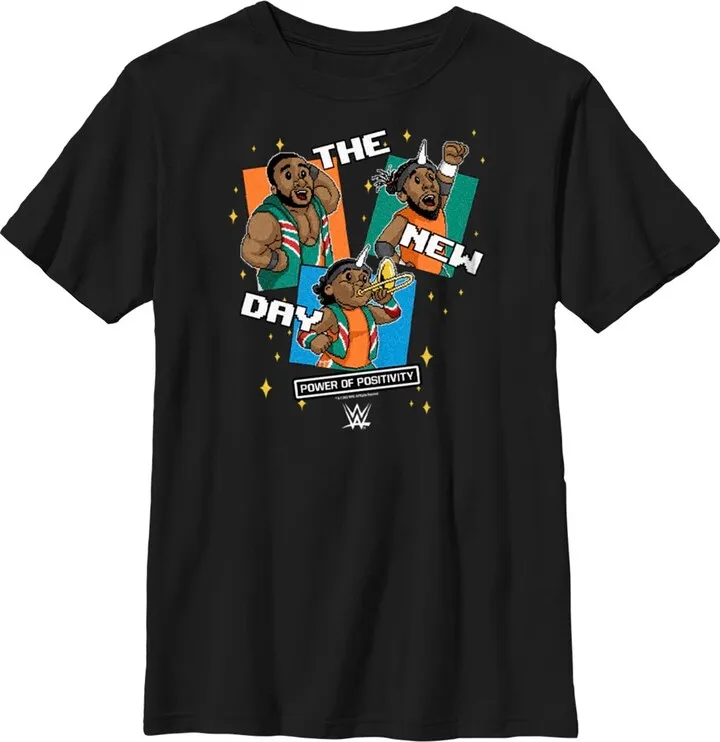 Boy's WWE The New Day Animated T-Shirt - Black - X Large
