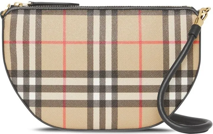 Brown Vintage Check Olympia Pouch