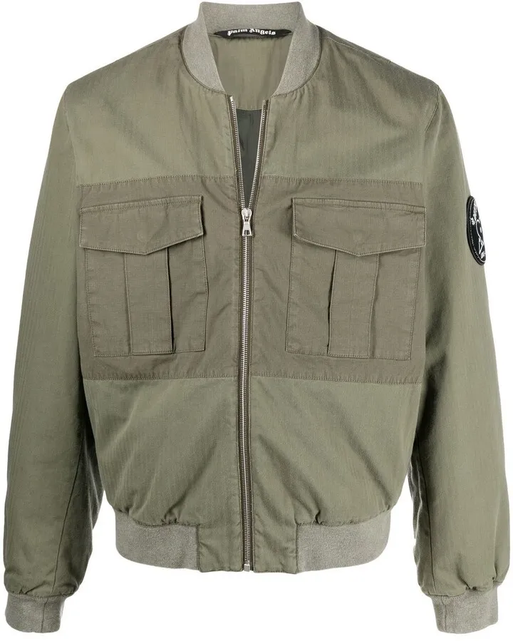 Rear Logo-Print Bomber Jacket