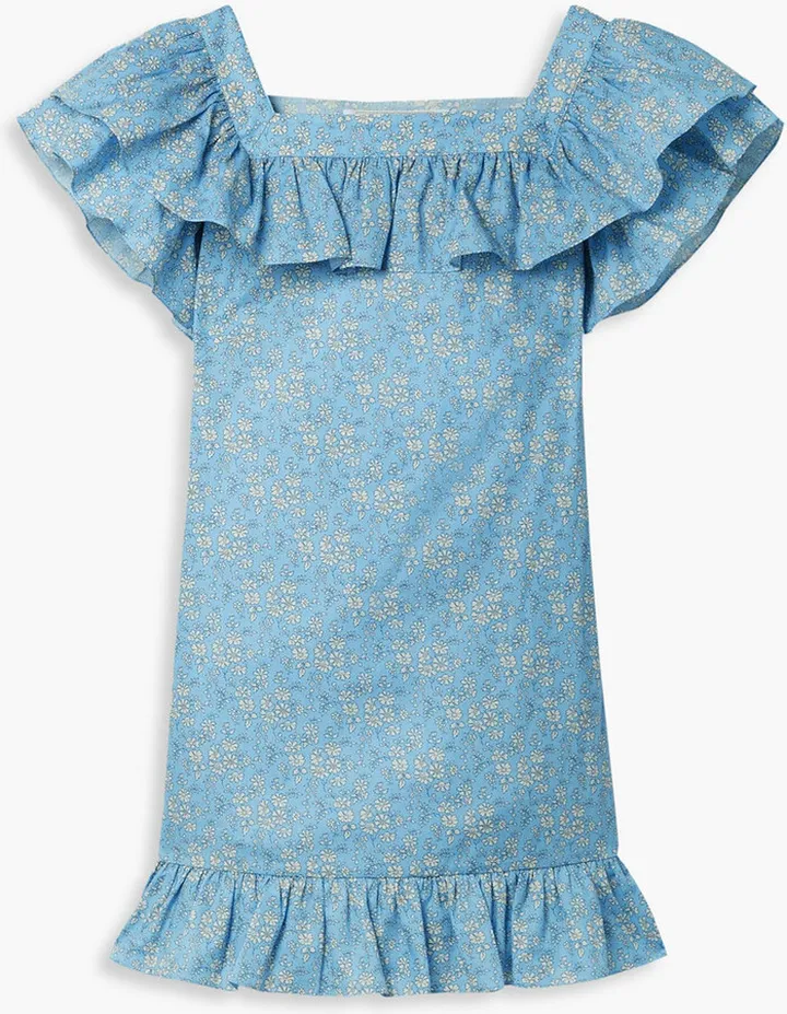 The Cry Baby ruffled floral-print cotton and linen-blend mini dress