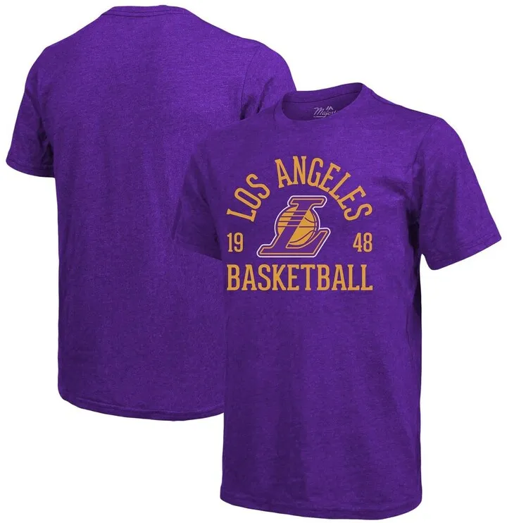 Men's Purple Los Angeles Lakers Ball Hog Tri-Blend T-shirt