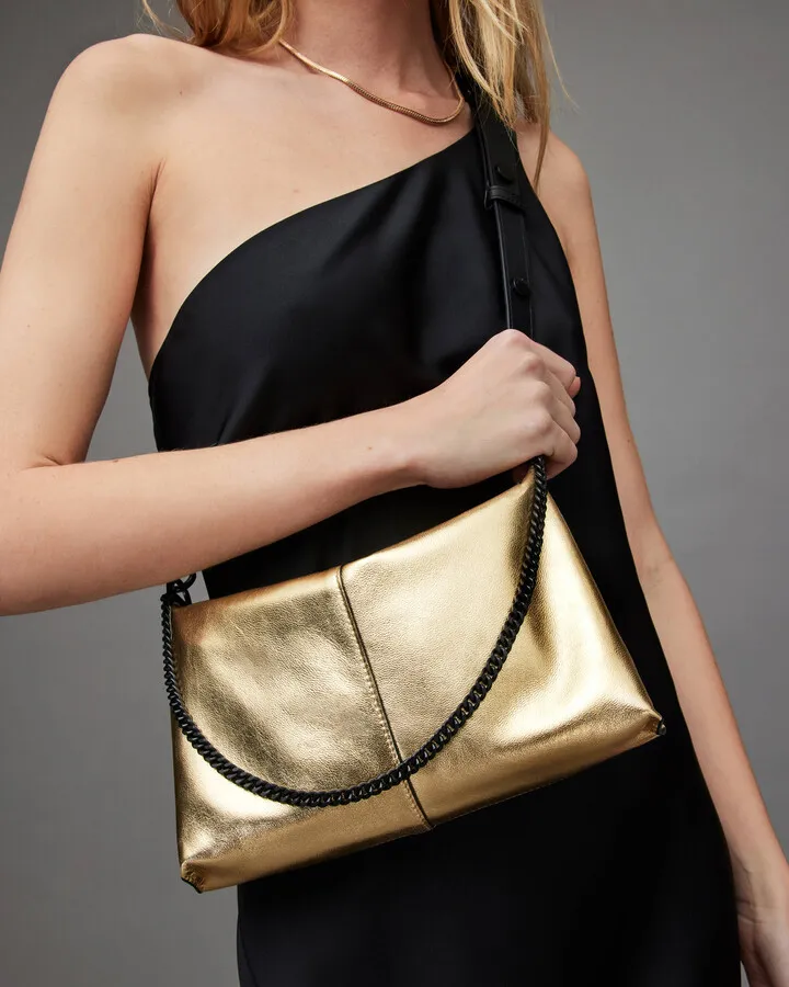 Eve Leather Crossbody Bag - Gold